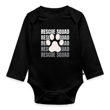 Rettungstrupp Tierretter Tierrechte Aktivist - Baby Bio-Langarm-Body - Schwarz - Vorne