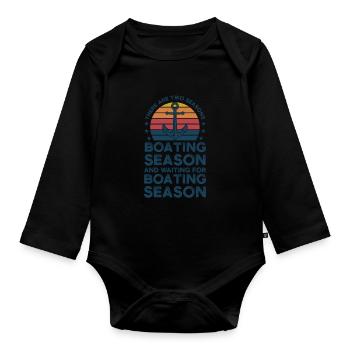 Captain Captains Boating Gift - Organic Longsleeve Baby Bodysuit - black - Front