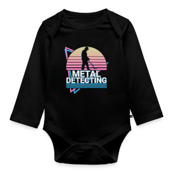 Metal Detection Metal Detector Metal Detectors Ge - Organic Longsleeve Baby Bodysuit - black - Front