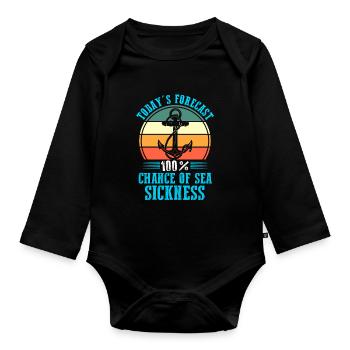 Captain Boat Captains Cadeau - Body Bébé bio manches longues - noir - Devant