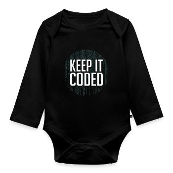 Programmer Coder Software Developer - Organic Longsleeve Baby Bodysuit - black - Front
