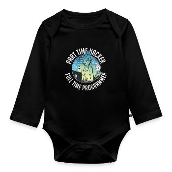 Programmierer Coder Software Entwickler - Baby Bio-Langarm-Body - Schwarz - Vorne