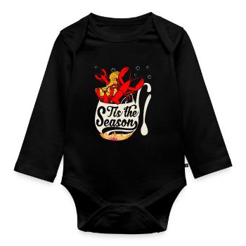 Saison des écrevisses Cuisine Drôle d’écrevisses - Body Bébé bio manches longues - noir - Devant