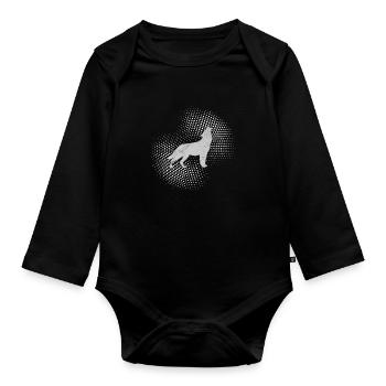 wolf - Baby Bio-Langarm-Body - Schwarz - Vorne