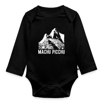 Machu Picchu Pérou Inca Cadeau - Body Bébé bio manches longues - noir - Devant