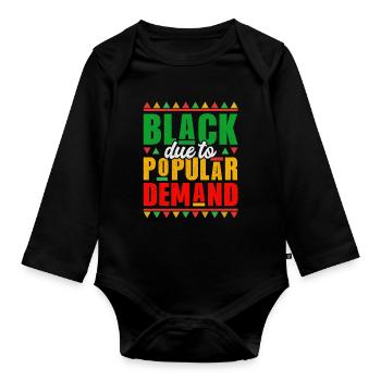Black History Month Black History American - Organic Longsleeve Baby Bodysuit - black - Front
