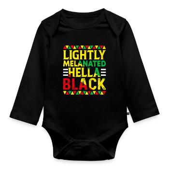Black History Month Black History American - Baby Bio-Langarm-Body - Schwarz - Vorne