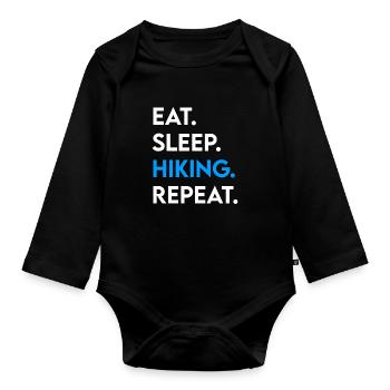 Manger Sleep Randonnée - Body Bébé bio manches longues - noir - Devant