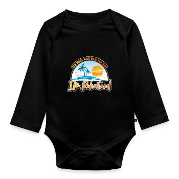 Ich muss gar nix ich bin im Ruhestand Rentner - Baby Bio-Langarm-Body - Schwarz - Vorne