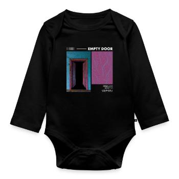 Anemoiacore Ästhetischer Grenzraum Weirdcore - Baby Bio-Langarm-Body - Schwarz - Vorne