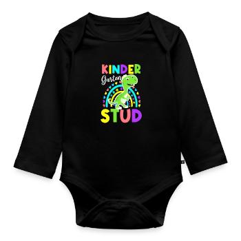 Premier jour d’école Kindergarten Stud - Body Bébé bio manches longues - noir - Devant