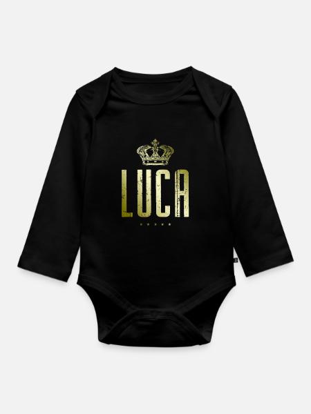 Luca - Baby Bio-Langarm-Body - Schwarz