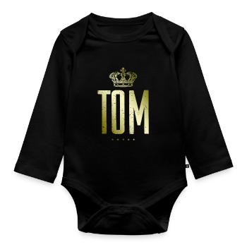 Tom - Baby Bio-Langarm-Body - Schwarz - Vorne