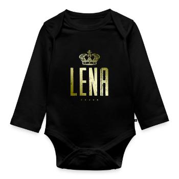 Lena - Organic Longsleeve Baby Bodysuit - black - Front