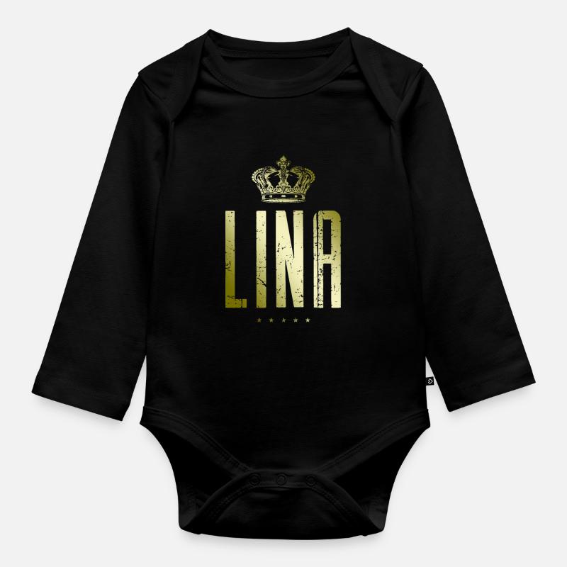 Lina - Body Bébé bio manches longues - noir