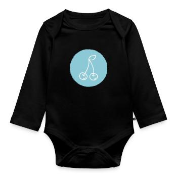 Cherry - Organic Longsleeve Baby Bodysuit - black - Front