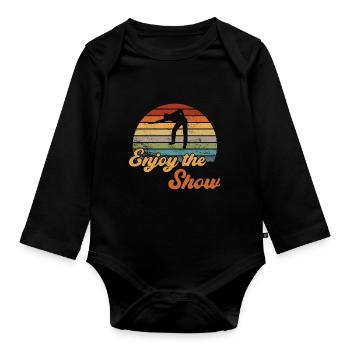Enjoy the Show / Billiard Snooker - Baby Bio-Langarm-Body - Schwarz - Vorne