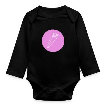Karotte - Baby Bio-Langarm-Body - Schwarz - Vorne