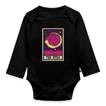 The Star Tarot Card Shaman Divination - Organic Longsleeve Baby Bodysuit - black - Front