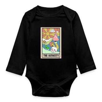 Die Kühnheit Tarotkarte Schamane Wahrsagerei - Baby Bio-Langarm-Body - Schwarz - Vorne