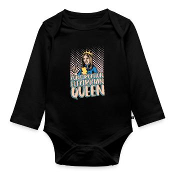 Electrician Electrical Engineer Electronics Technician - Organic Longsleeve Baby Bodysuit - black - Front