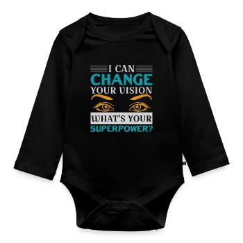 Je peux changer votre vue Qu’est-ce que votre Su - Body Bébé bio manches longues - noir - Devant