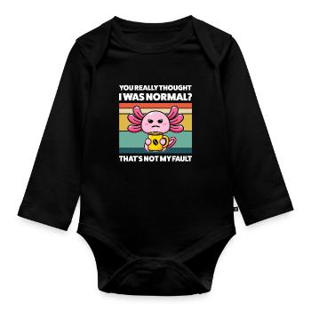 Axolotel Axolotl Lover Axolotls Cadeau - Body Bébé bio manches longues - noir - Devant