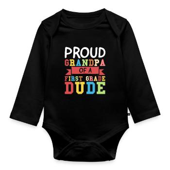 Cadeau de fin d’études de la première classe pour le 1. - Body Bébé bio manches longues - noir - Devant