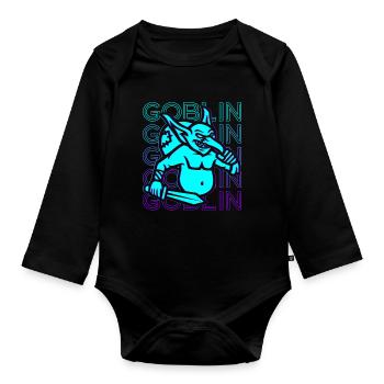 Gobelin Hobgoblin Rétro - Body Bébé bio manches longues - noir - Devant