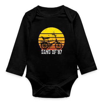 Bonanzarad Bonanza Bike Hipster Birthday 1980 - Organic Longsleeve Baby Bodysuit - black - Front