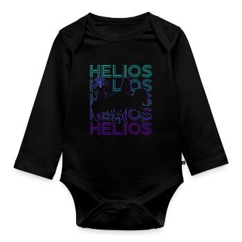 Helios Dieu Grec Titan Dieu Antiquité griechi - Body Bébé bio manches longues - noir - Devant