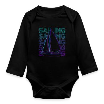 Voile Rétro - Body Bébé bio manches longues - noir - Devant