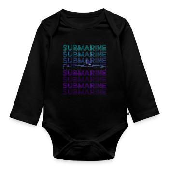 U-Boot Retro - Baby Bio-Langarm-Body - Schwarz - Vorne