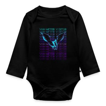 Van Meter Visitor Cryptozoology Retro - Organic Longsleeve Baby Bodysuit - black - Front