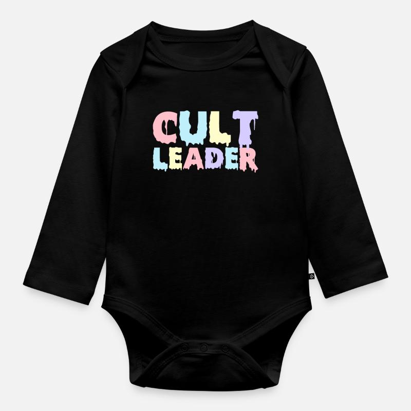 Chef de secte Pastel Goth Occultisme occulte - Body Bébé bio manches longues - noir