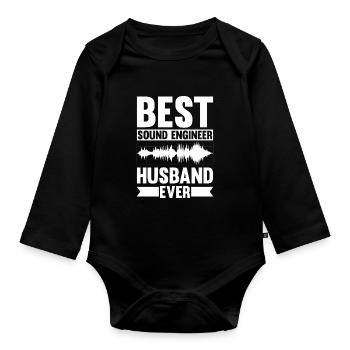 Tontechniker Sound Audio Engineer - Baby Bio-Langarm-Body - Schwarz - Vorne