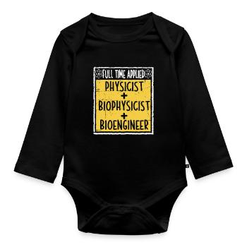 Physicien physicien - Body Bébé bio manches longues - noir - Devant
