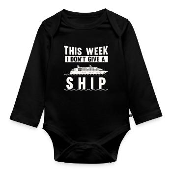 Semaine de croisière Vacances de croisière amusantes - Body Bébé bio manches longues - noir - Devant
