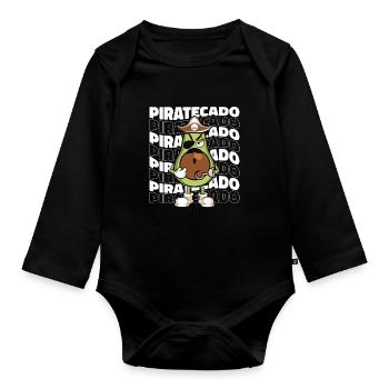 Pirate - Body Bébé bio manches longues - noir - Devant