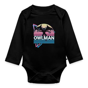 Eulenmann Cryptid Cryptozoology Retro - Organic Longsleeve Baby Bodysuit - black - Front