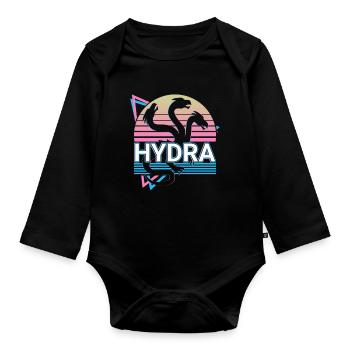 Hydra Ancient Greek Mythology Retro - Organic Longsleeve Baby Bodysuit - black - Front