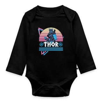 Thor Norse God Asgard Norse Mythology R - Organic Longsleeve Baby Bodysuit - black - Front