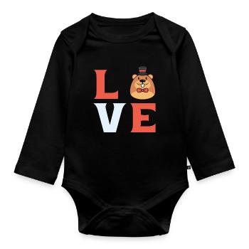 Wildlife Animal Digger Mole Lover Mole Whisper - Organic Longsleeve Baby Bodysuit - black - Front