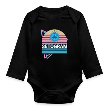 Setogram Fairy Star Wicca Wiccan Magick Witchcraft - Organic Longsleeve Baby Bodysuit - black - Front