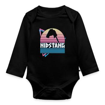 Nidstang Nordische Mythologie Germanisch Heidnisch - Baby Bio-Langarm-Body - Schwarz - Vorne