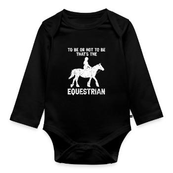 Conception Clydesdale pour clydesdale Riders - Body Bébé bio manches longues - noir - Devant
