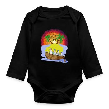 Adventure Leisure Expedition Caribbean Grandma Chicken - Organic Longsleeve Baby Bodysuit - black - Front