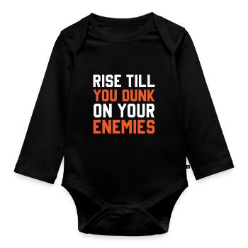 Ascend until you dive into your enemies - Organic Longsleeve Baby Bodysuit - black - Front