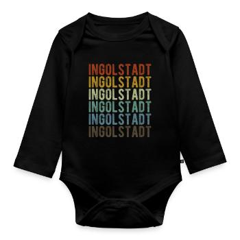 Ingolstadt City Rétro Vintage - Body Bébé bio manches longues - noir - Devant