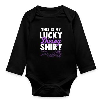 chemise de plongée plongeur - Body Bébé bio manches longues - noir - Devant